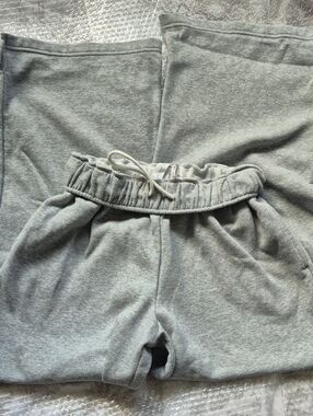 Urban Outfitters Out From Under Heather Gray Drawstring Wide Leg Sweatpants